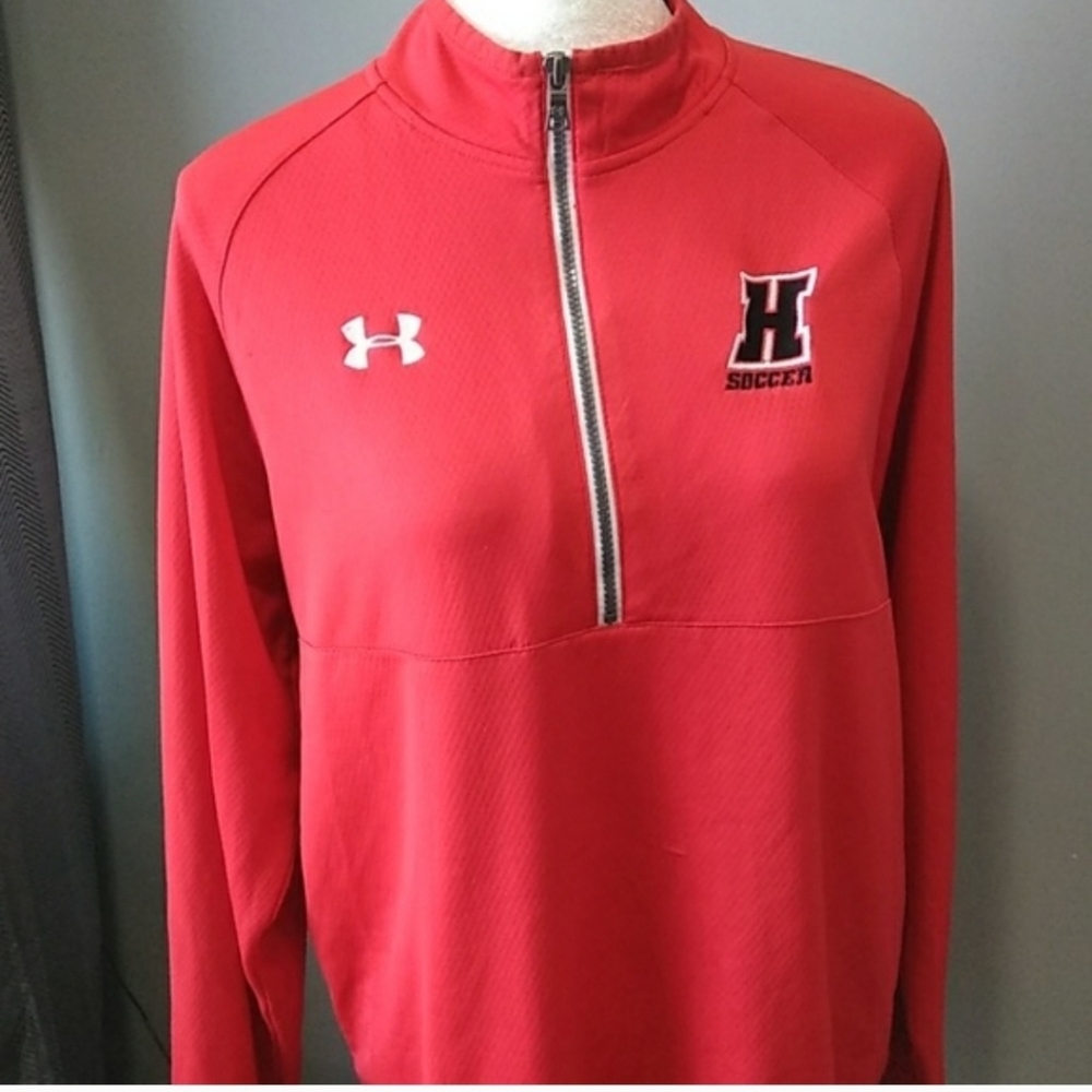 Under Armour Red long sleeves pull over - Picture 9 of 9